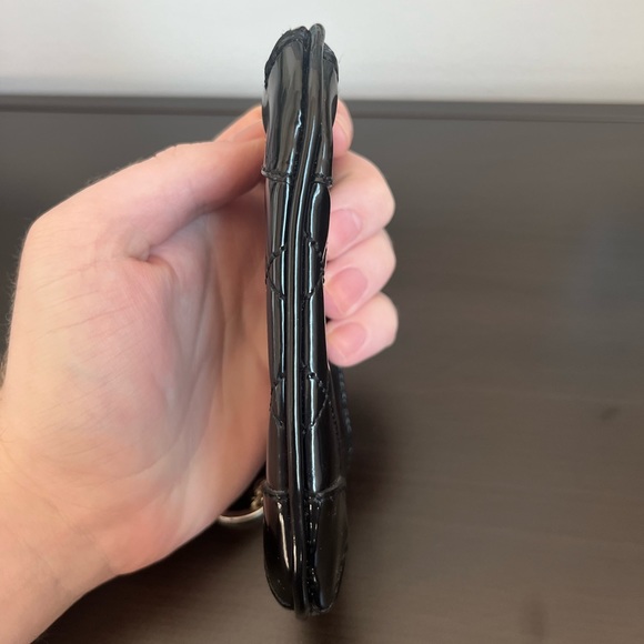 Burberry Quilted Black Patent Leather Key Card Coin Pouch - Picture 4 of 12